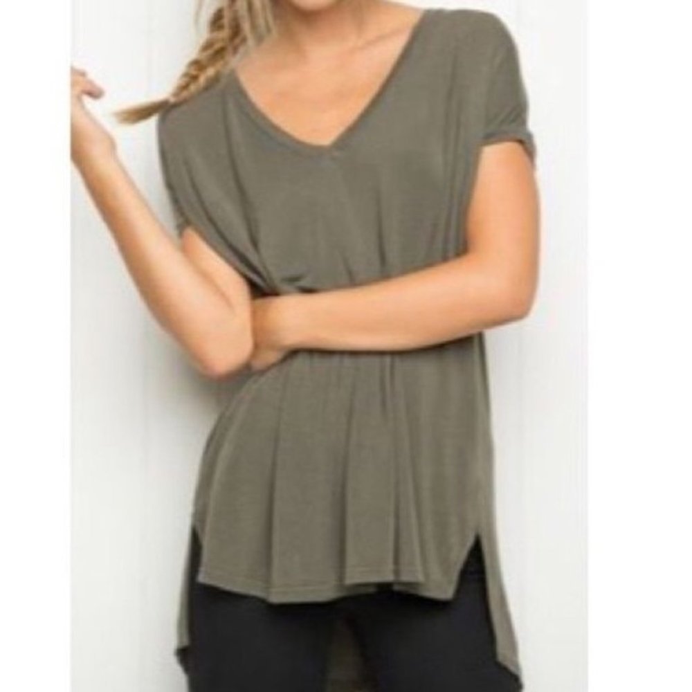 Brandy Melville Olive Green Oversized Top